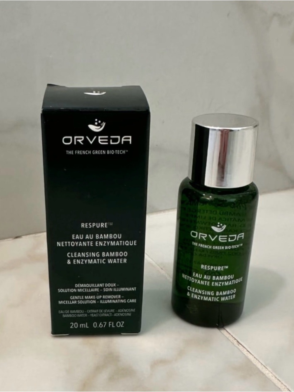 NIB. Orveda. Respure. Cleansing Bamboo and Enzymatic Water. 20 mL